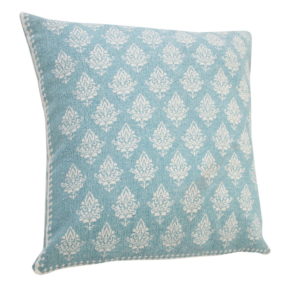 Traditional Fairytale Motif Bordered Throw Pillow