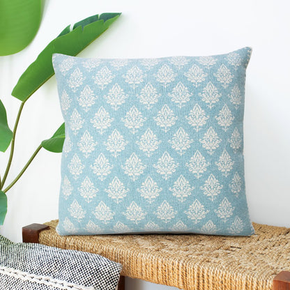 Traditional Fairytale Motif Bordered Throw Pillow