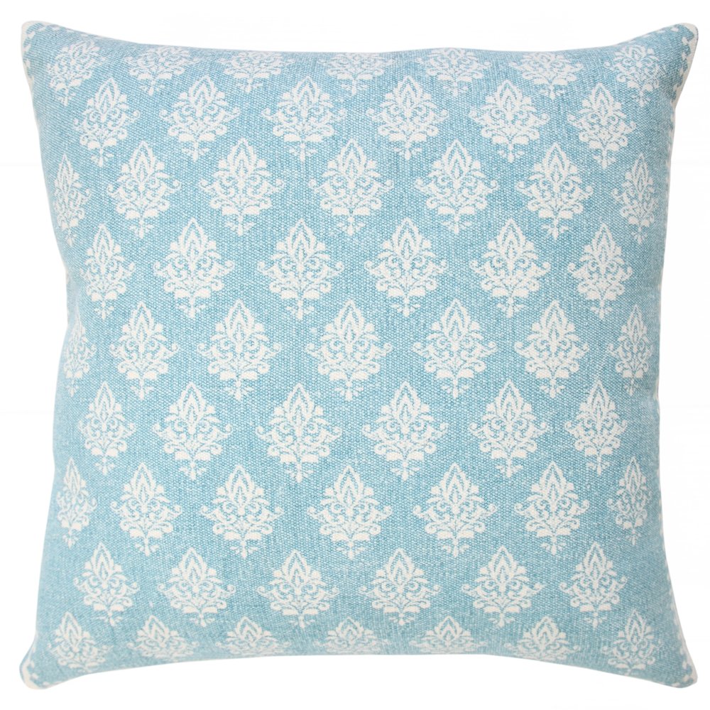 Traditional Fairytale Motif Bordered Throw Pillow