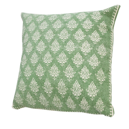 Traditional Fairytale Motif Bordered Throw Pillow