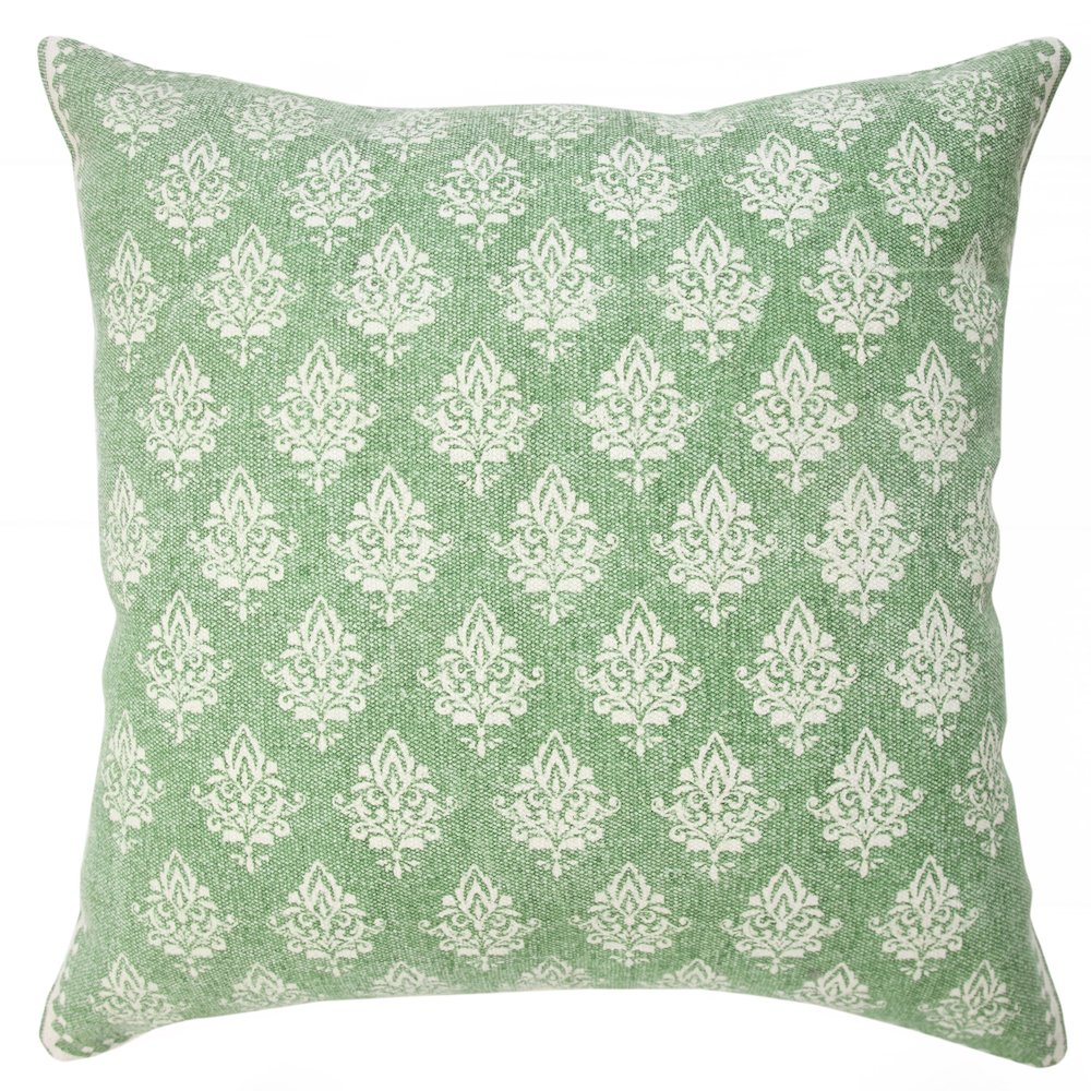 Traditional Fairytale Motif Bordered Throw Pillow