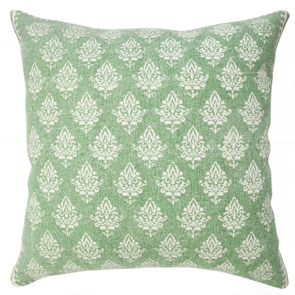 Traditional Fairytale Motif Bordered Throw Pillow