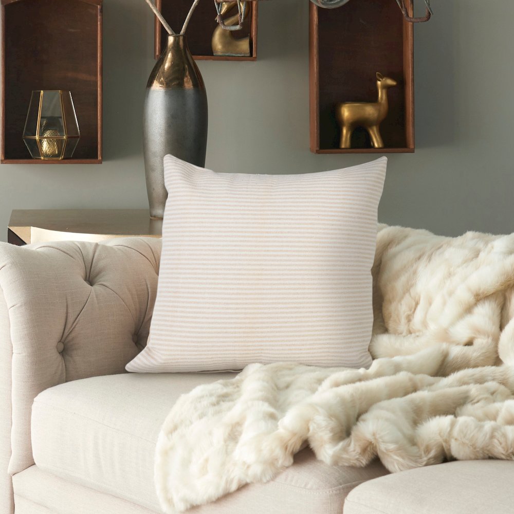 Simple Stonewash Stripe Throw Pillow