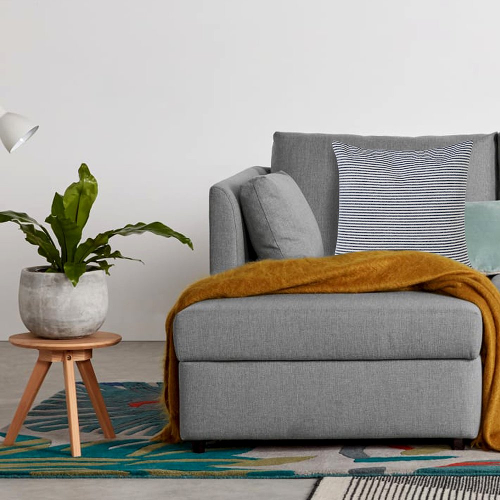 Simple Stonewash Stripe Throw Pillow