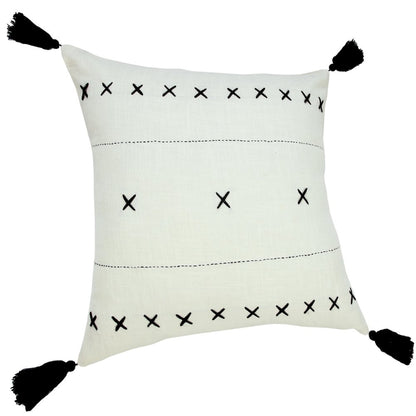 Bohemian Basics Geometric Embroidered Throw Pillow
