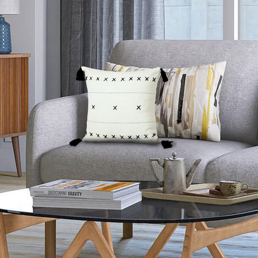 Bohemian Basics Geometric Embroidered Throw Pillow