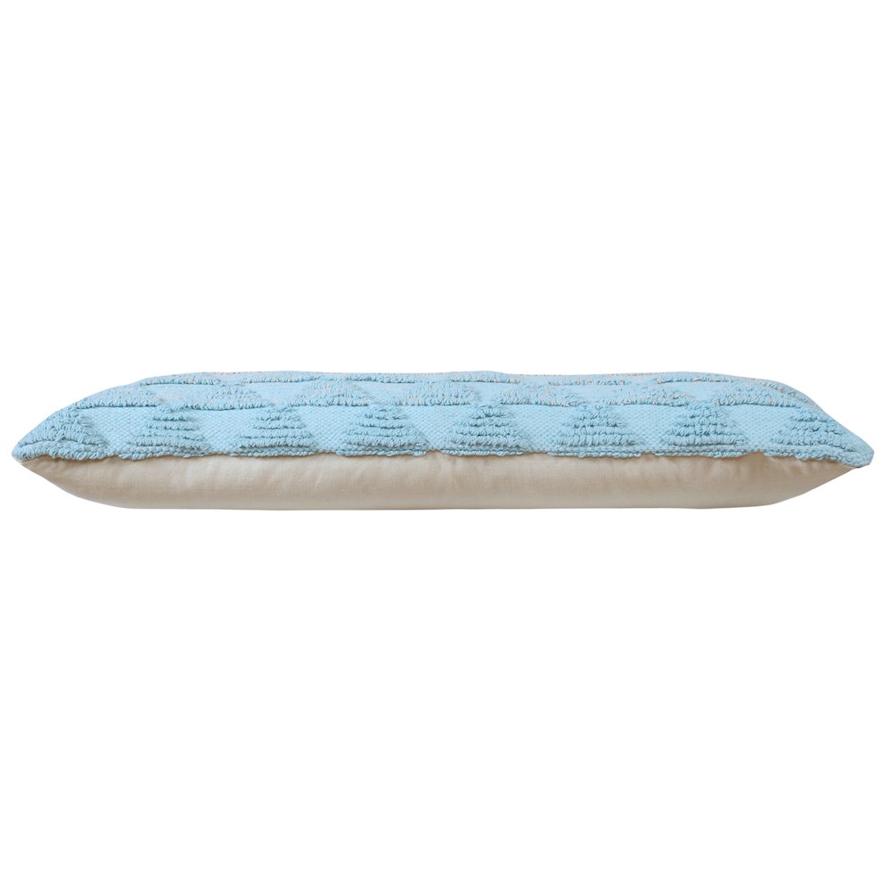 Contemporary Geometric Textured Triangle Lumbar Throw Pillow
