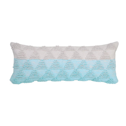 Contemporary Geometric Textured Triangle Lumbar Throw Pillow