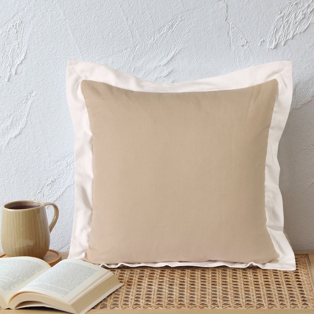 Bordered Flange Frame Throw Pillow