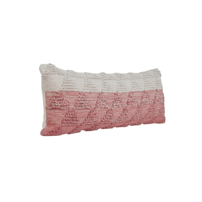 Contemporary Geometric Textured Triangle Lumbar Throw Pillow
