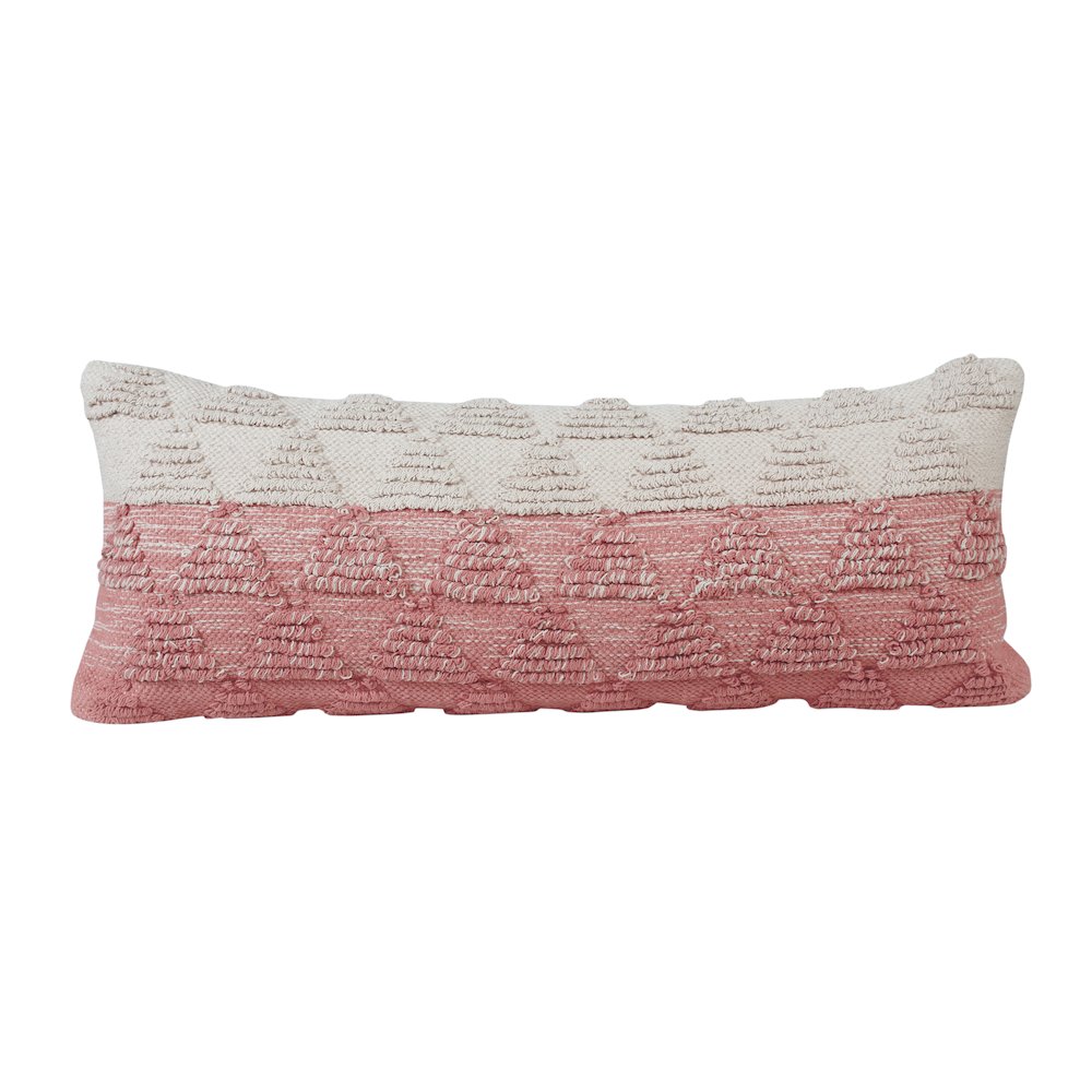 Contemporary Geometric Textured Triangle Lumbar Throw Pillow