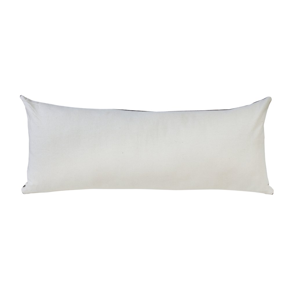 Mandala Cotton Poly Filled Pillow in Black/White, 14" x 36"