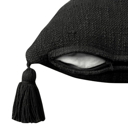 Insignia Cotton Poly Filled Pillow in Black, 14" x 36"