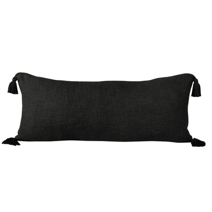 Insignia Cotton Poly Filled Pillow in Black, 14" x 36"