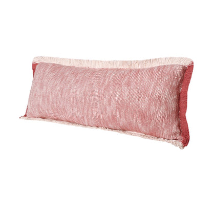 Aspen Cotton Poly Filled Pillow in Red/White, 14" x 36"