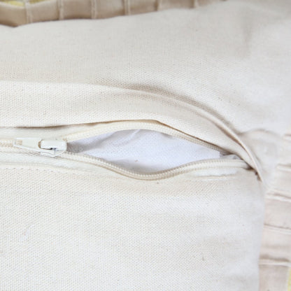 Vital Cotton Poly Filled Pillow in Yellow, 20" x 20"