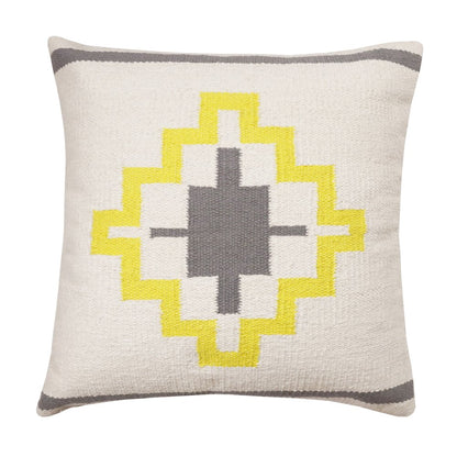 Apollo Cotton Poly Filled Pillow in Gray/White, 20" x 20"