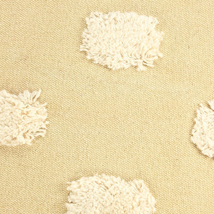Zeal Cotton Poly Filled Pillow in Cream/White, 20" x 20"