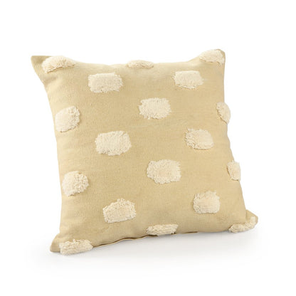 Zeal Cotton Poly Filled Pillow in Cream/White, 20" x 20"