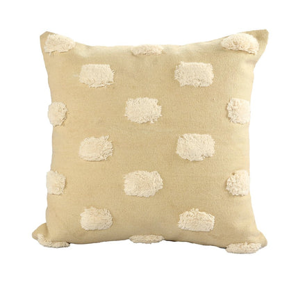 Zeal Cotton Poly Filled Pillow in Cream/White, 20" x 20"
