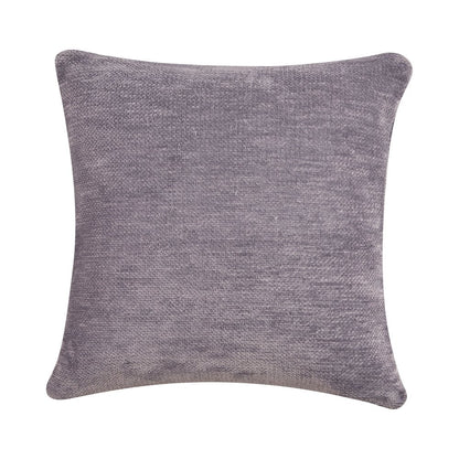 Yakar Chenille Poly Filled Pillow in Gray, 24" x 24"