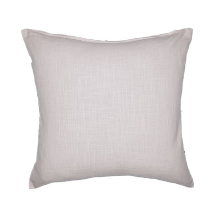 White/Multi Contemporary Checkered Hand-Woven Throw Pillow Cover