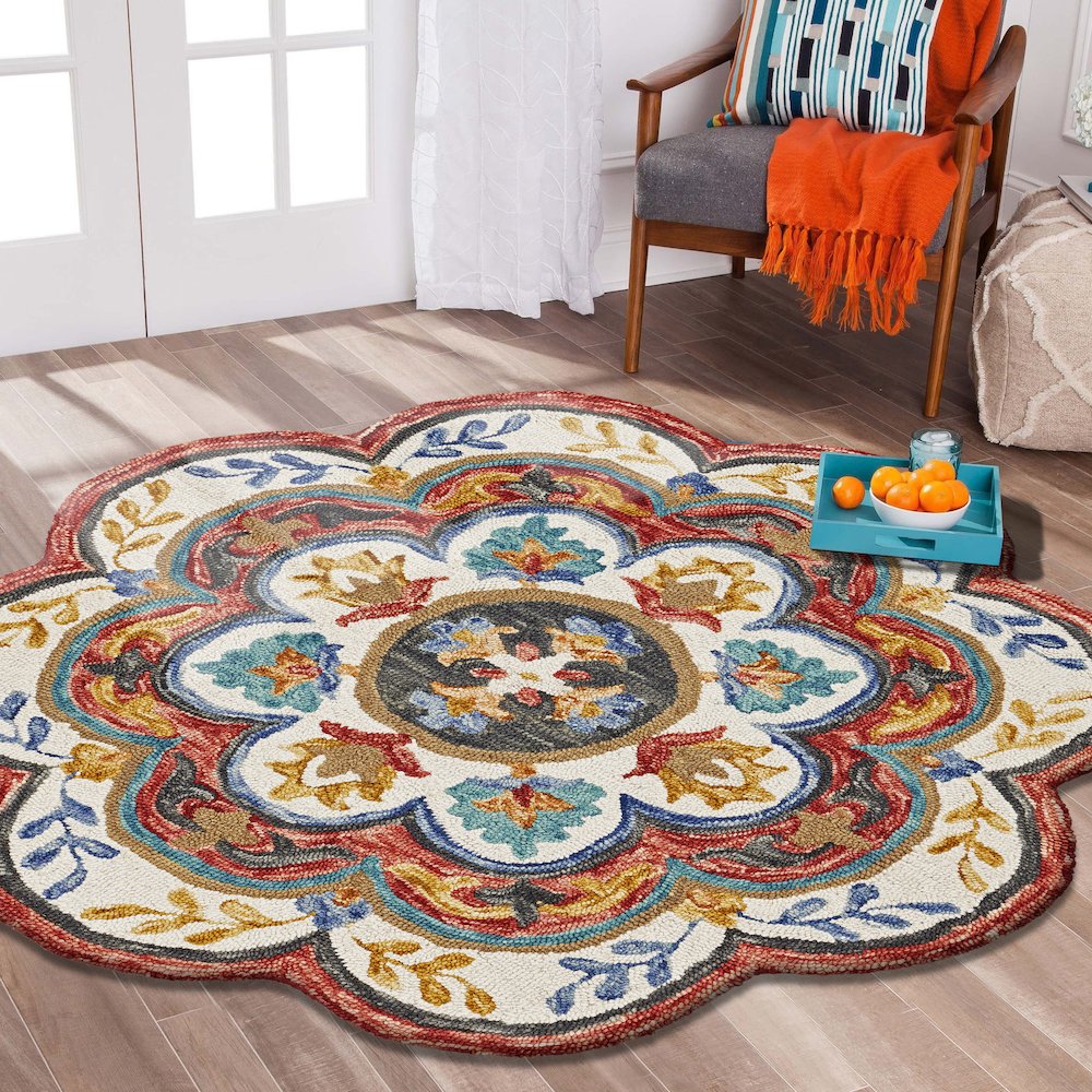 Red Blossoms Area Rug