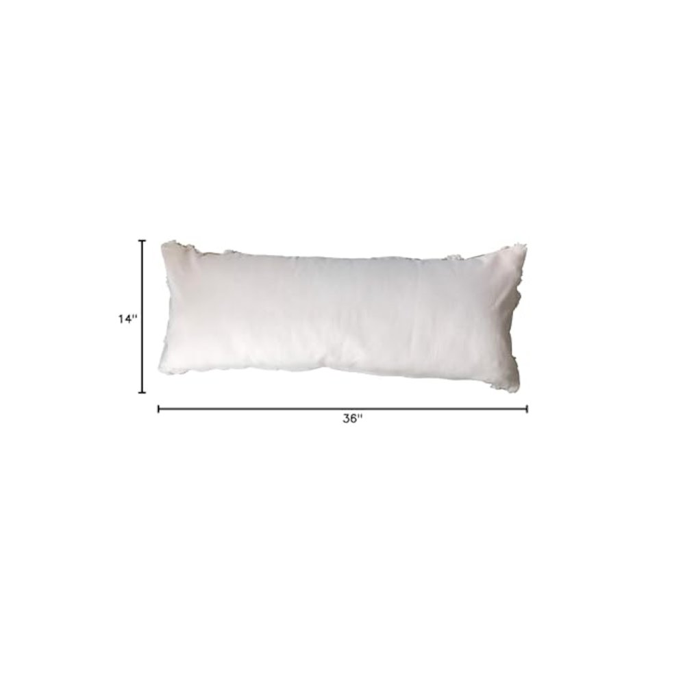 Geometric Burnt Orange and Cream Throw Pillow