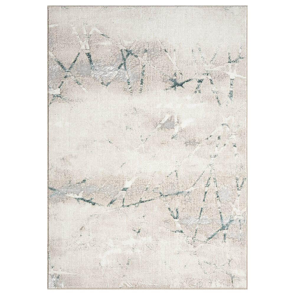 Antalya Durable Performance Area Rug Indoor in Beige/Blue, 7'5" x 9'5"