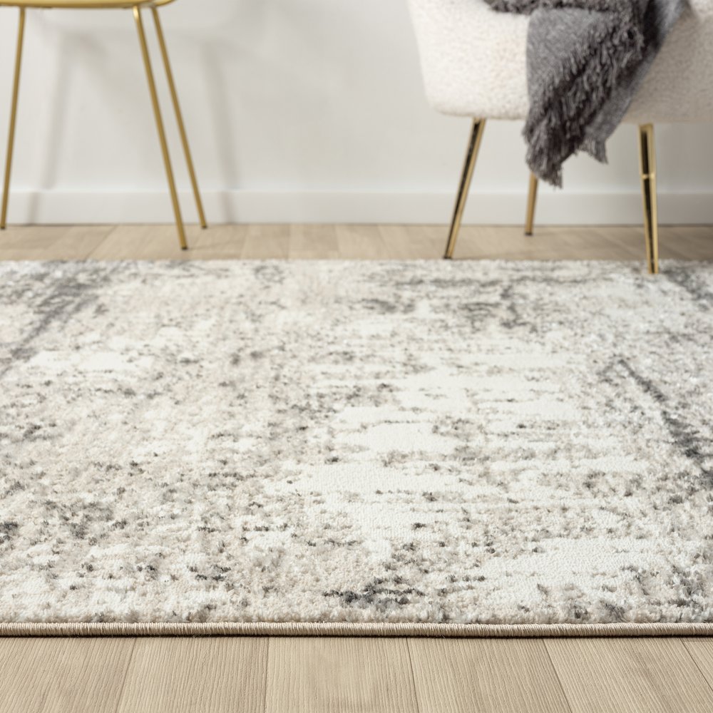 Antalya Durable Performance Area Rug Indoor in Beige/Gray, 5' x 7'