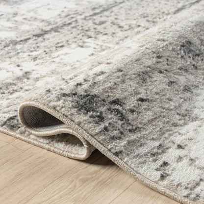 Antalya Durable Performance Area Rug Indoor in Beige/Gray, 5' x 7'