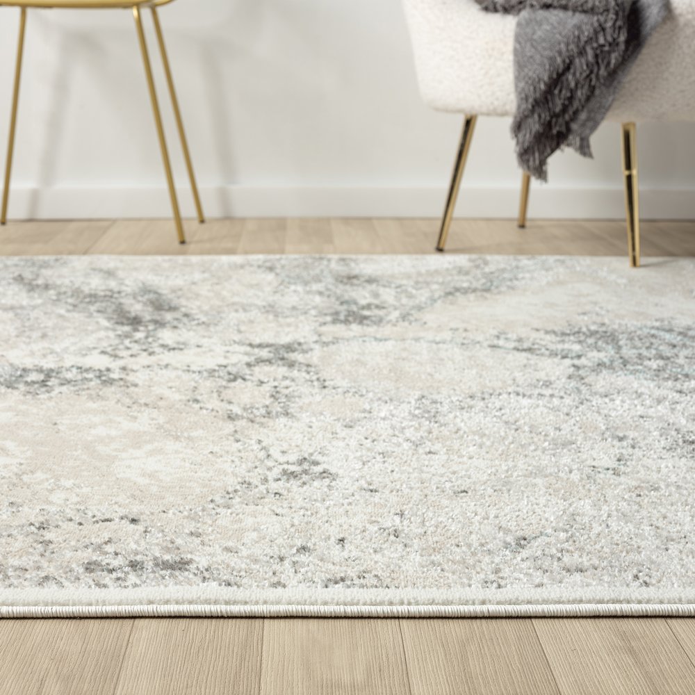 Antalya Durable Performance Area Rug Indoor in Beige/Blue, 5' x 7'