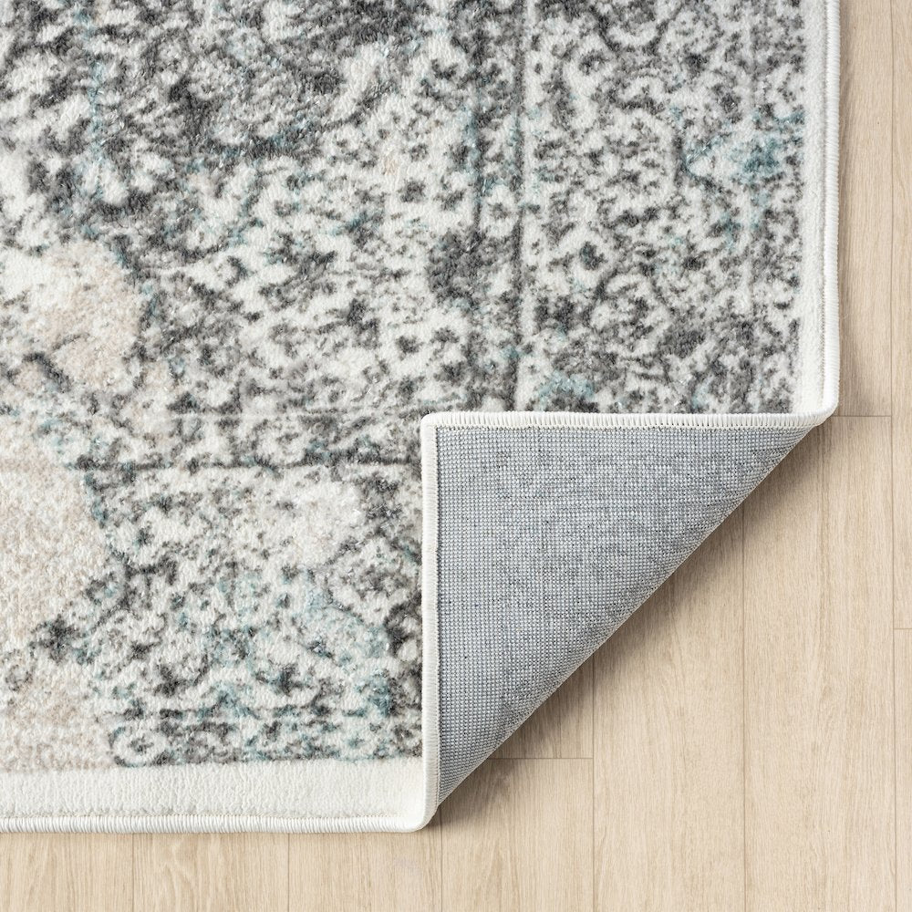 Antalya Durable Performance Area Rug Indoor in Beige/Blue, 5' x 7'