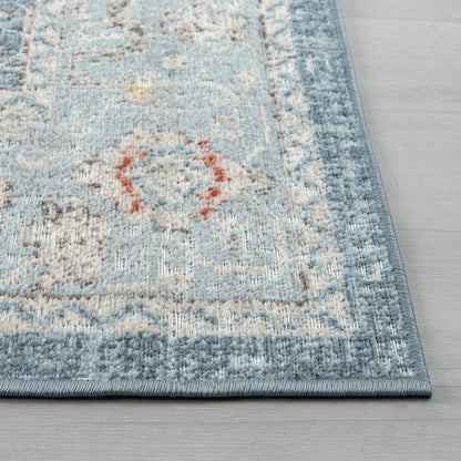 Antiquity Durable Performance Area Rug Outdoor in Blue, 5'3" x 7'10"