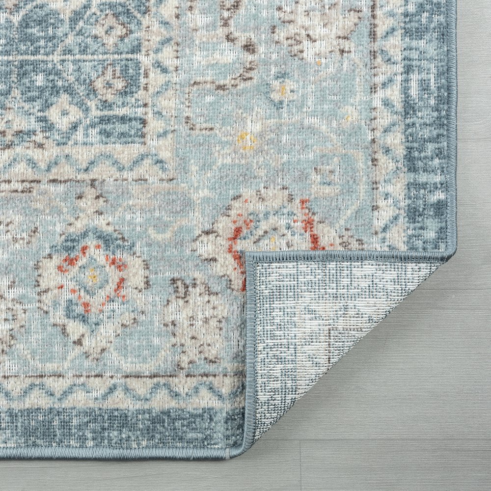 Antiquity Durable Performance Area Rug Outdoor in Blue, 5'3" x 7'10"