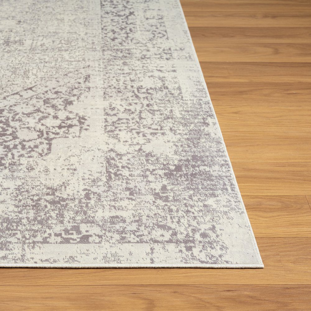 Aria Durable Performance Area Rug Indoor in Gray, 5'3" x 7'