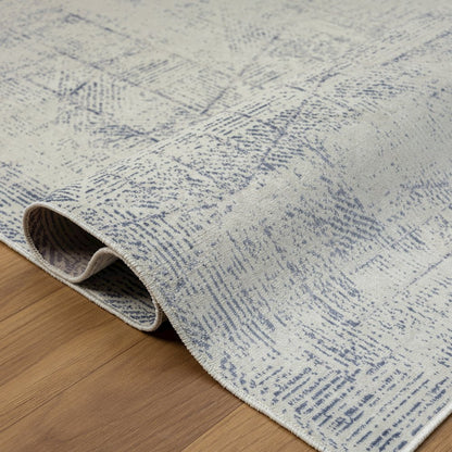 Aria Durable Performance Area Rug Indoor in Gray/Blue, 5'3" x 7'