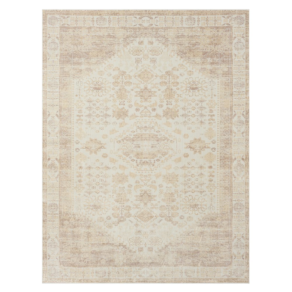 Aria Durable Performance Area Rug Indoor in Beige, 7'10" x 9'10"