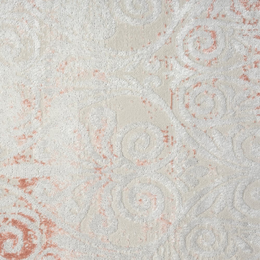 Calgary Durable Performance Area Rug Indoor in Pink/Ivory, 7'9" X 9'9"