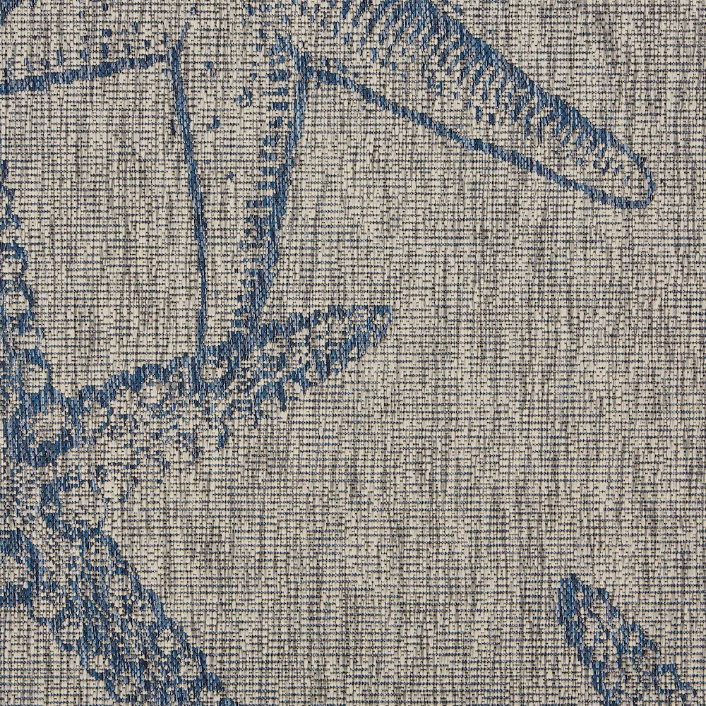 Captiva Durable Performance Area Rug Outdoor in Blue/Gray, 7'9" x 9'5"