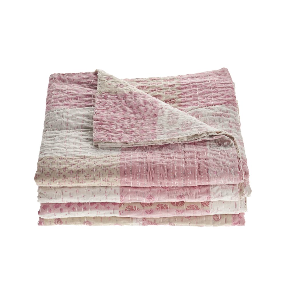 Coverlet Cotton in Pink 92" x 96"