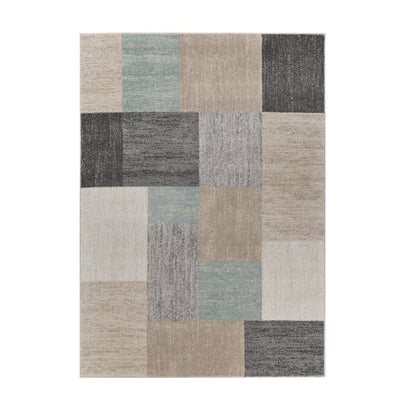 Dune Durable Performance Area Rug Indoor in Beige/Blue, 7'9" x 9'5"