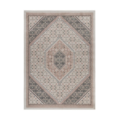 Dune Durable Performance Area Rug Indoor in Ivory/Pink, 7'9" x 9'5"