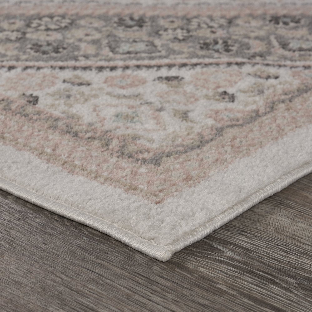 Dune Durable Performance Area Rug Indoor in Ivory/Pink, 7'9" x 9'5"
