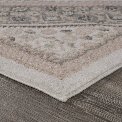 Dune Durable Performance Area Rug Indoor in Ivory/Pink, 7'9" x 9'5"