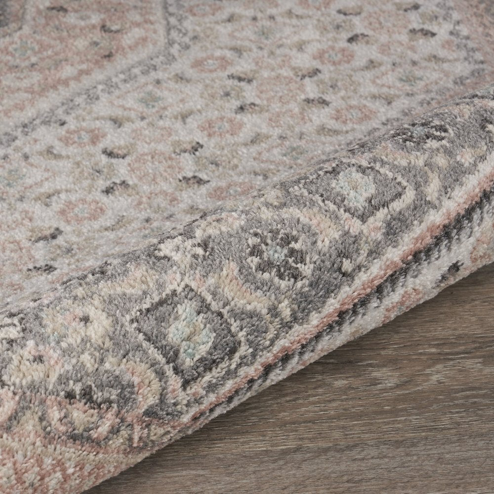 Dune Durable Performance Area Rug Indoor in Ivory/Pink, 7'9" x 9'5"
