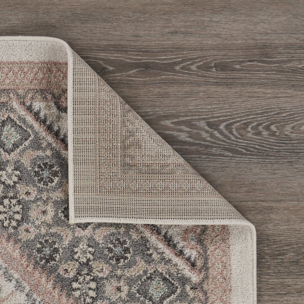 Dune Durable Performance Area Rug Indoor in Ivory/Pink, 7'9" x 9'5"