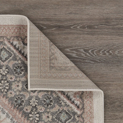 Dune Durable Performance Area Rug Indoor in Ivory/Pink, 7'9" x 9'5"