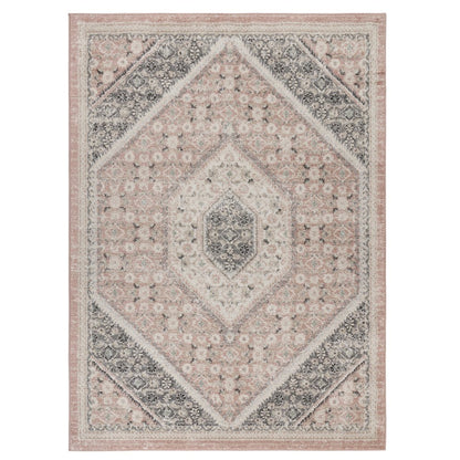 Dune Durable Performance Area Rug Indoor in Pink/Cream, 5'2" x 7'2"