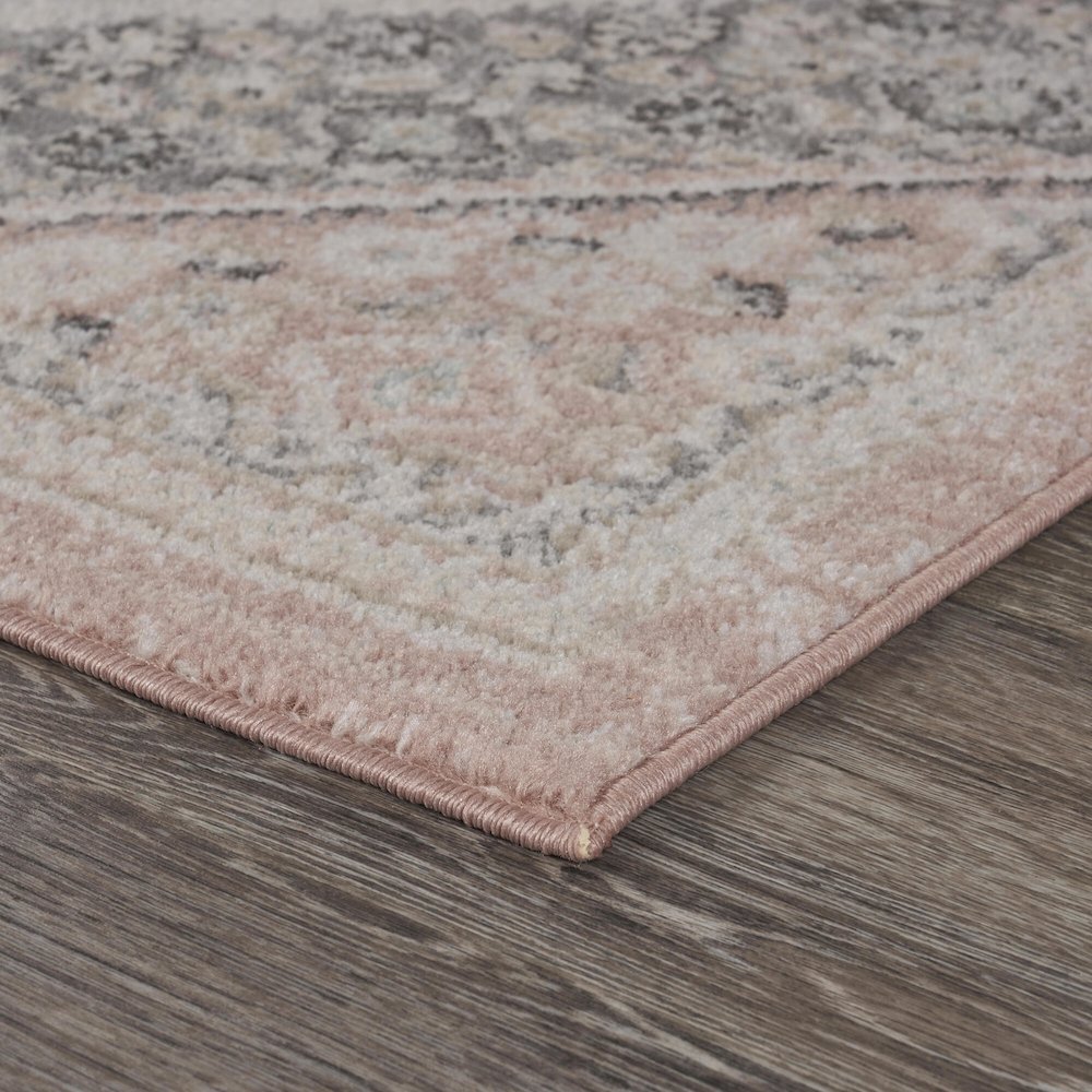 Dune Durable Performance Area Rug Indoor in Pink/Cream, 5'2" x 7'2"